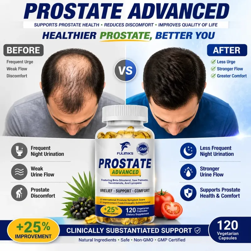 Premium Prostate Capsules with Saw Palmetto & Beta-Sitosterol Supports Urinary Flow Prostate Health & Comfort Relieve Bladder