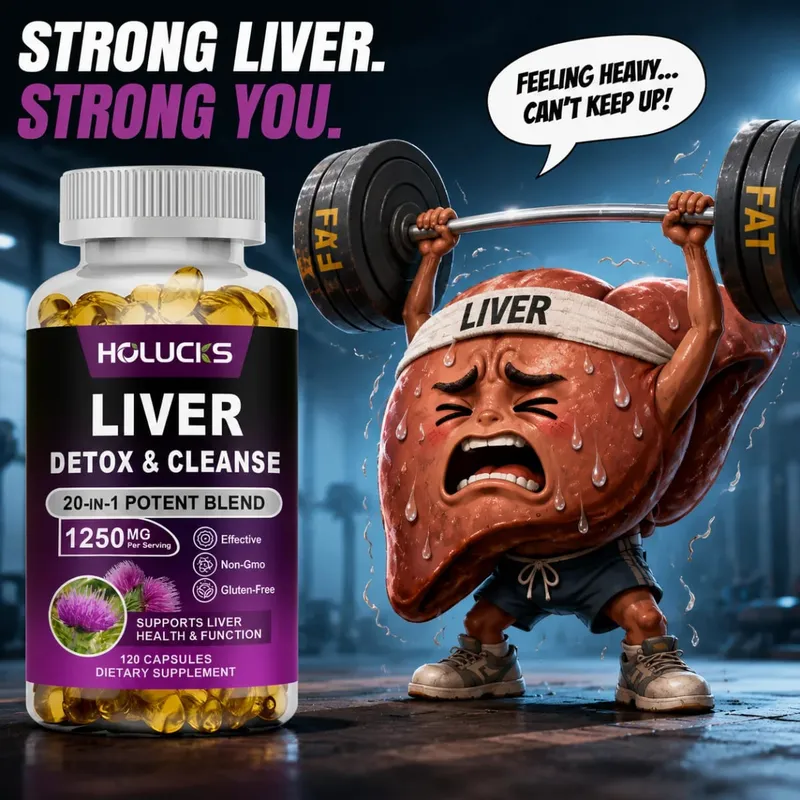 Liver Detox & Cleanse Capsules with Milk Thistle Support Toxin Removal Digestion & Kidney Health Antioxidants & Detoxifiers