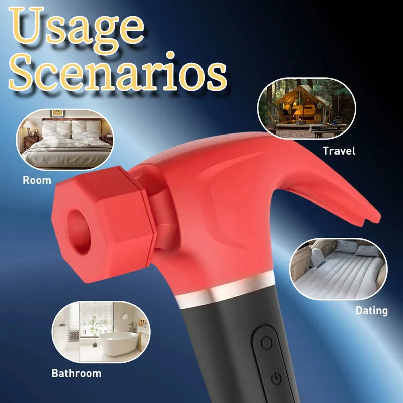 Hammer Vibrator Multifunctional Sex Machine G Spot Stimulation Telescopic Dildo Vaginal Masage Cit Sucking Female Masturbator — image 5