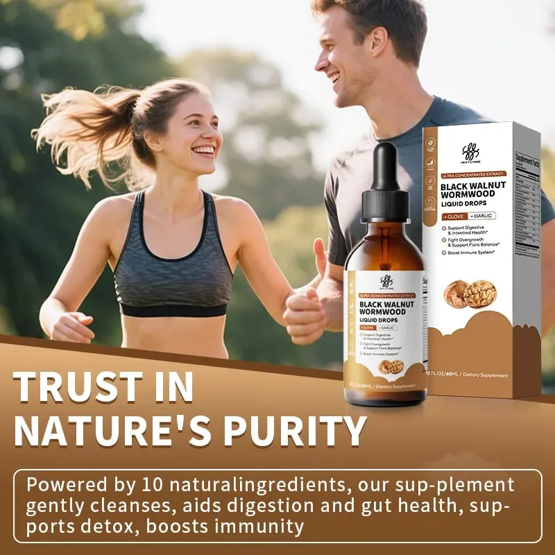 iMATCHME Black Walnut Wormwood Liquid Drops with Berberine,Soursop,Garlic & Clove for Gut Cleanse & Digestive Health Support Antioxidant — image 4
