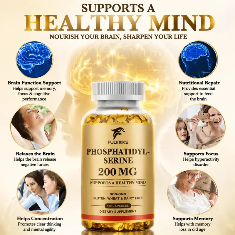 A foszfatidil-szerin kapszula prémium agyegészségügyi kiegészítő támogatja a memóriát, az egészséges elme és a kognitív funkciókat, enyhíti a stresszt — image 3