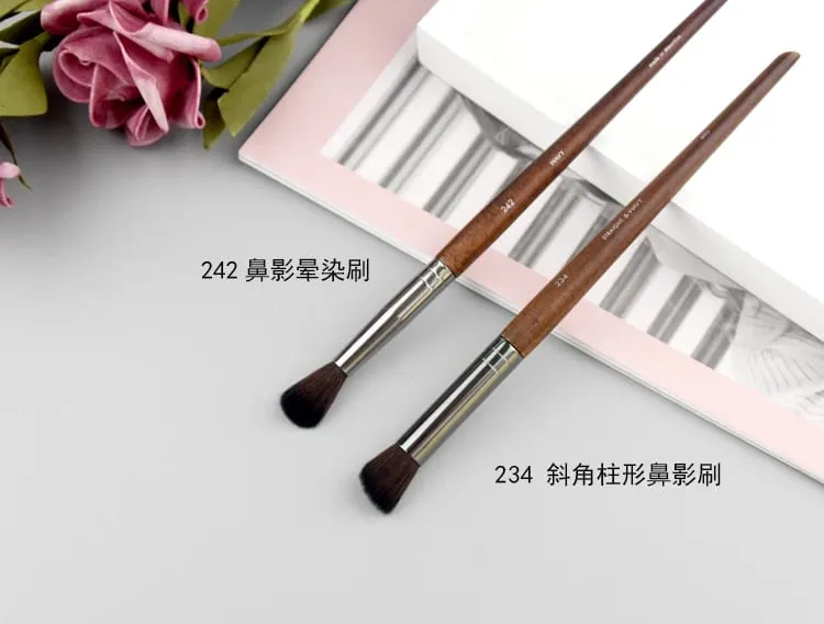 Ensemble complet de pinceaux de maquillage pour les yeux en bois naturel, kit de maquillage Pro pour fard à paupières, surligneur, sourcils, lèvres, cils, pratique — image 31