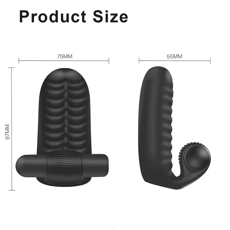 Finger Sleeve Vibrator G Spot Orgasm Massage Clit Stimulate Female Masturbator Vibrator Λεσβιακά σεξουαλικά παιχνίδια για γυναίκες Προϊόν ενηλίκων — image 6