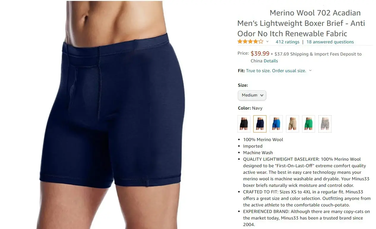 Herr Merinoull Long Drop Boxershorts 100 % Merinoull Herr Underkläder Baslager 240G Herr Sportkalsonger Fitness Andas — image 11