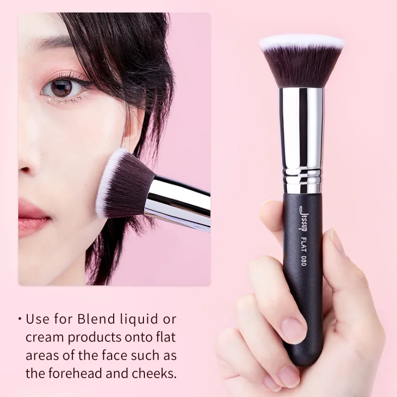 Jessup Foundation Brushes מברשת איפור פנים אבקת קונסילר סומק סימון סומק פלאף עגול שטוח לקרם נוזלי — image 3