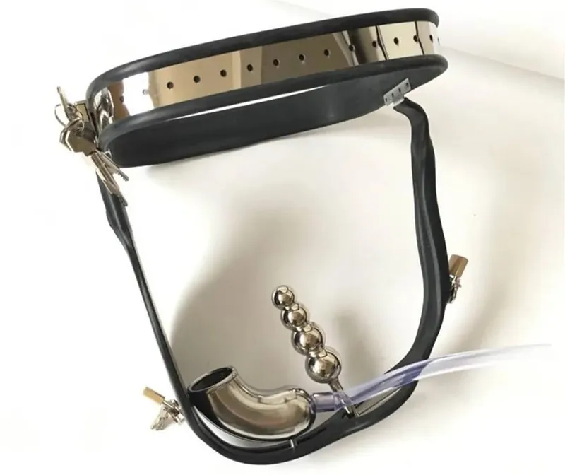 Adjustable Male Chastity Belt Cock Cage Penis Rings Removable Anal Beads Butt Plug Adult Sex Toys for Men BDSM Bondage Equipment — image 4