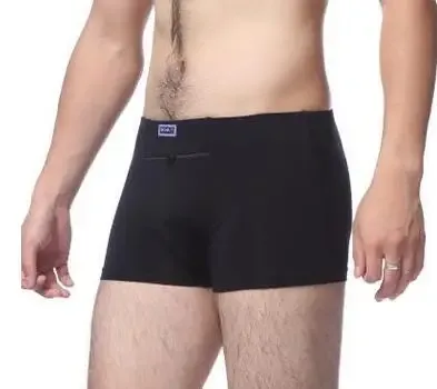 Dropshipping roupa interior masculina anti-roubo bolsos grandes boxer cuecas anti-roubo de quatro quartos, calcinha com zíper único — image 4