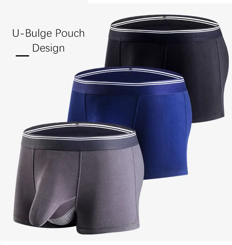 Plus Size Herr Sexig Separat Penis Pocket Boxershorts Andas Herr Underkläder Trosor Modal Herr Elephant Nose Kalsonger 3256802927192475 — image 2