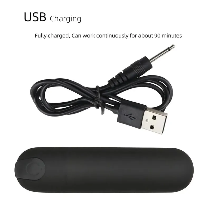 Powerful USB Charge Bullet Vibrator Clitoris Stimulator G-Spot Vagina Massage Adult Erotic Sex Toys For Woman Female Masturbator — image 5