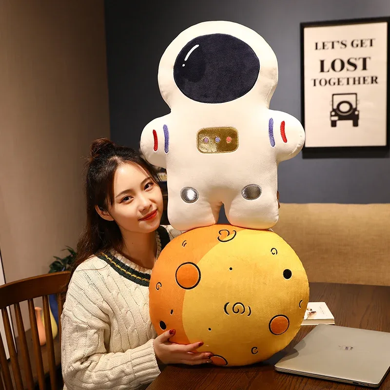 Creative Stuffed Pillow Space Astronaut Plush Toys Funny Simulation Mars Aviation Cushion for Children Boys Birthday Gift