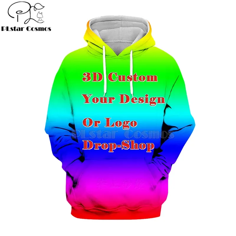 DIY benutzerdefinierte Volldruck 3D Hoodies erstellen Design Foto/Sie wollen Muster personalisierte individuelle Reißverschluss Sweatshirts Übergröße — image 2