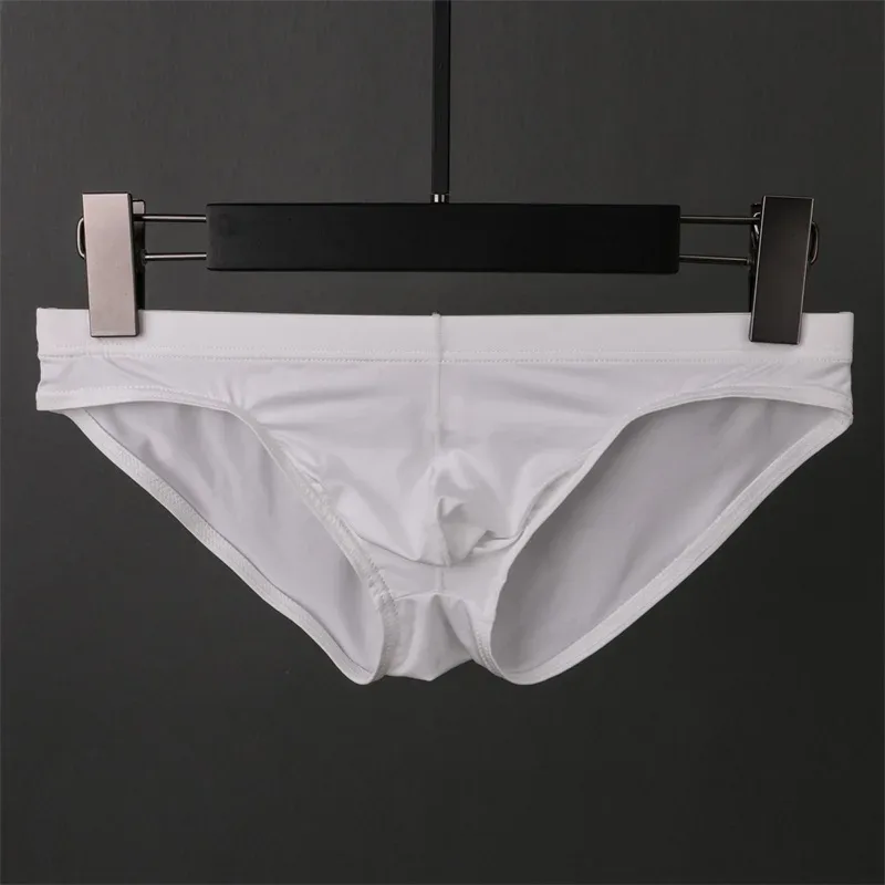 Panti ng Ice Silk ng Panlalaki Sexy na Kasuotang Panloob na Panlalaking Briefs Ultra Manipis na Translucent na Supot ng Penis Low Waist Underpants Lingerie — image 16