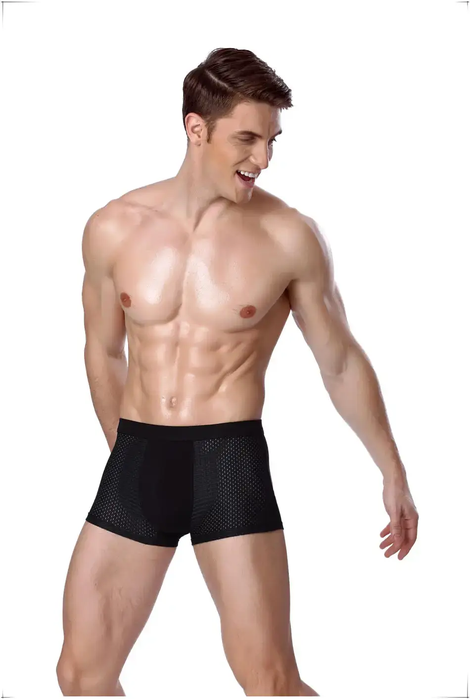 8 pçs/lote roupa interior boxer shorts masculinos malha verão homem sexy quente bolsa calcinha tamanhos grandes 5xl 6xl 7xl 8xl troncos — image 1