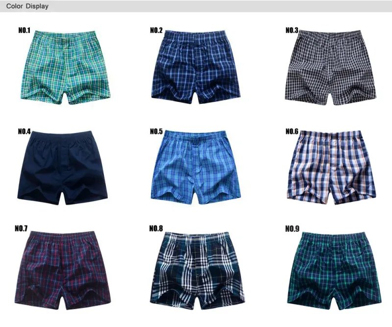 Herrunderkläder Boxerpläterade kalsonger 100 % bomull Shorts Herr Randiga trosor Lösa hög kvalitet Oversize Andas Dropshipping — image 11