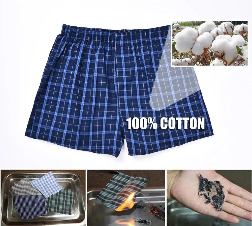 Herrunderkläder Boxerpläterade kalsonger 100 % bomull Shorts Herr Randiga trosor Lösa hög kvalitet Oversize Andas Dropshipping — image 13