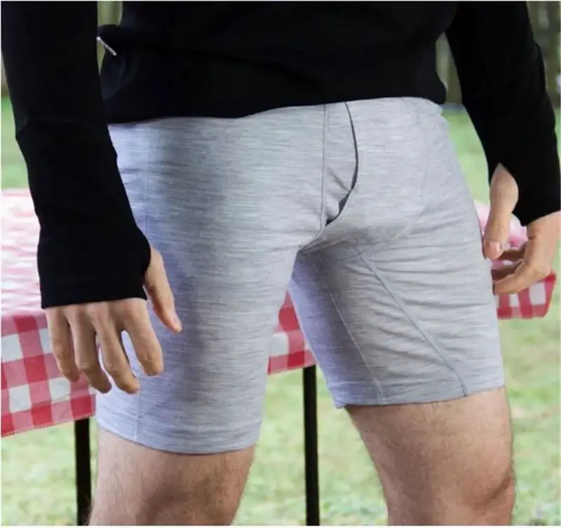 Herr Merinoull Long Drop Boxershorts 100 % Merinoull Herr Underkläder Baslager 240G Herr Sportkalsonger Fitness Andas — image 9