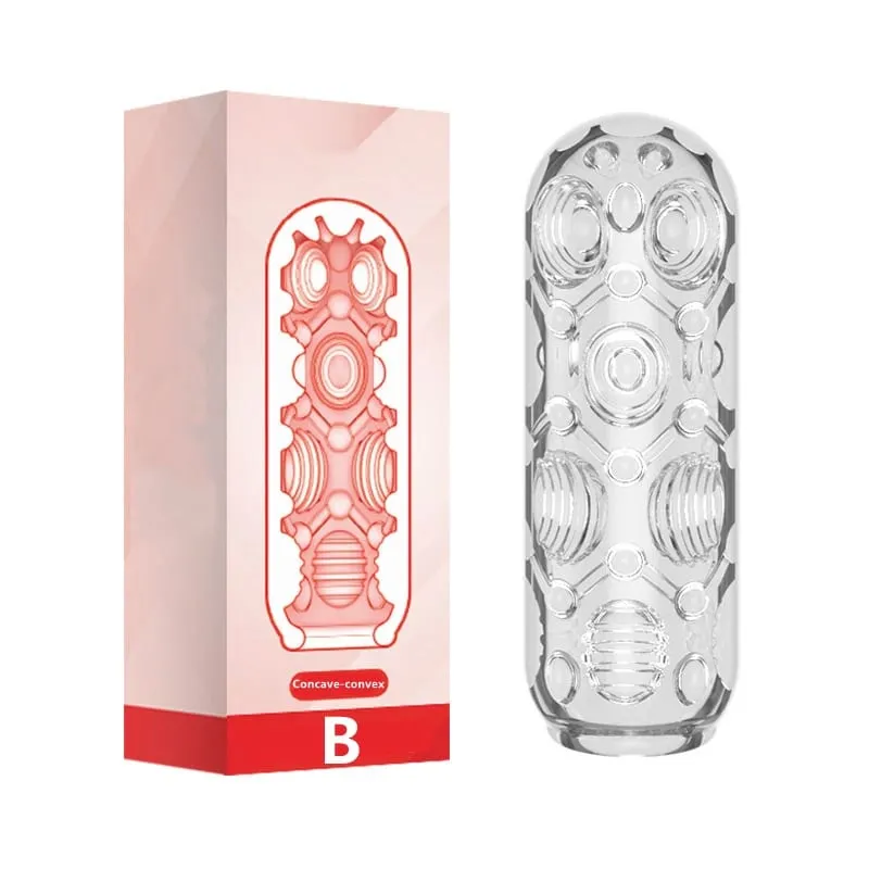 Masturbation for Men Penis Pleasent Aircraft Cup Device Soft Transparent Pocket Vaginal Sleeve Training 18 Adult Erotic Sex Toys