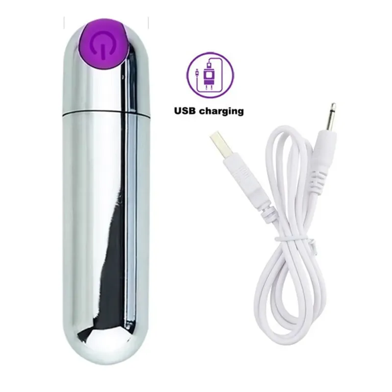 Powerful USB Charge Bullet Vibrator Clitoris Stimulator G-Spot Vagina Massage Adult Erotic Sex Toys For Woman Female Masturbator — image 12