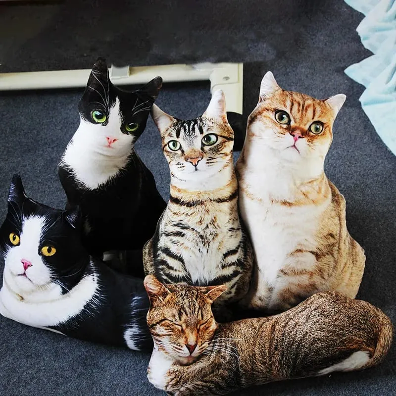 50cm Lifelike Plush Cat Pillow Stuffed 3