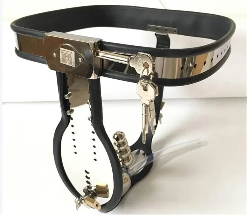 Adjustable Male Chastity Belt Cock Cage Penis Rings Removable Anal Beads Butt Plug Adult Sex Toys for Men BDSM Bondage Equipment — image 3