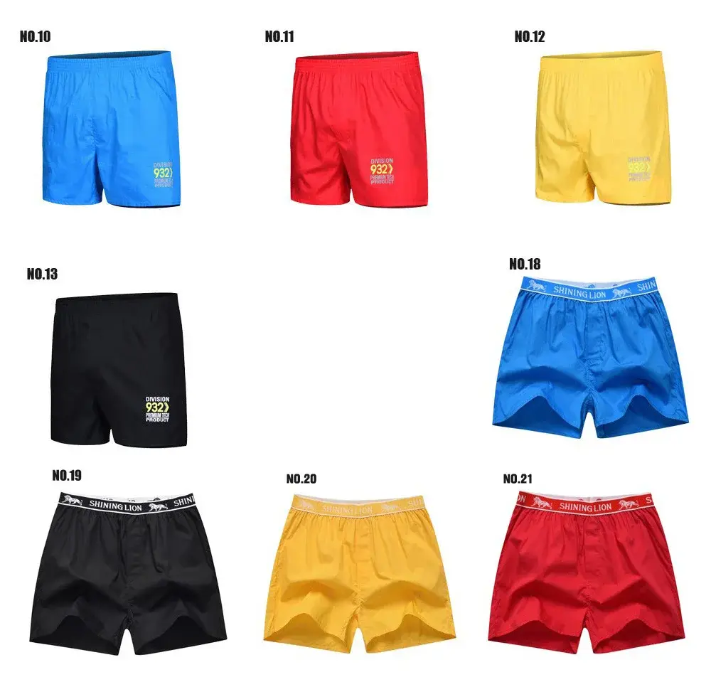 Herrunderkläder Boxerpläterade kalsonger 100 % bomull Shorts Herr Randiga trosor Lösa hög kvalitet Oversize Andas Dropshipping — image 12