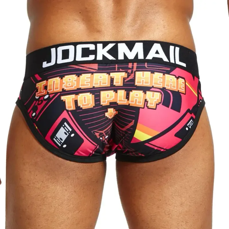 Mapaglarong masaya Sexy Men Underwear Print Underpants Ice silk Briefs Cueca Gay Male Panties Slip 21 Pattern design Shorts — image 27