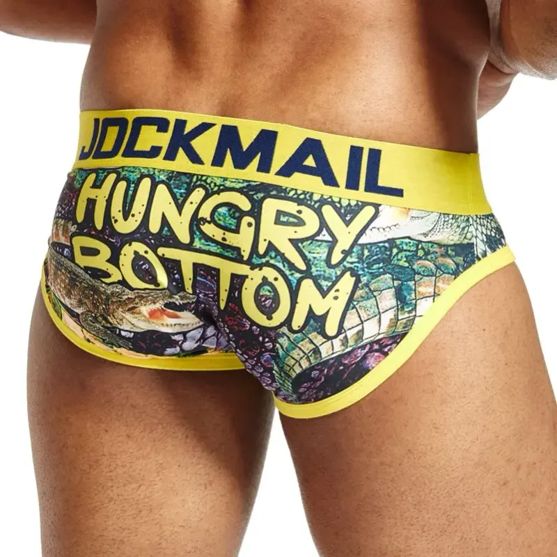 Mapaglarong masaya Sexy Men Underwear Print Underpants Ice silk Briefs Cueca Gay Male Panties Slip 21 Pattern design Shorts — image 11