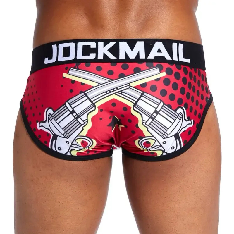 Mapaglarong masaya Sexy Men Underwear Print Underpants Ice silk Briefs Cueca Gay Male Panties Slip 21 Pattern design Shorts — image 31