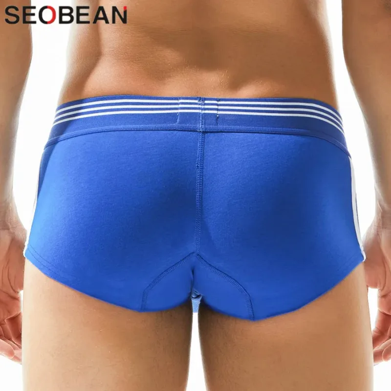 Men's Breathable Cotton Boxer Briefs U-Convex Pouch Low-Waist Comfortable Stretch Soft Underwear for Daily Casual — image 6