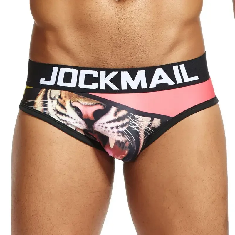 Mapaglarong masaya Sexy Men Underwear Print Underpants Ice silk Briefs Cueca Gay Male Panties Slip 21 Pattern design Shorts — image 18