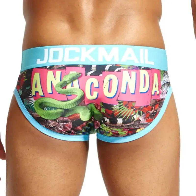 Mapaglarong masaya Sexy Men Underwear Print Underpants Ice silk Briefs Cueca Gay Male Panties Slip 21 Pattern design Shorts — image 13