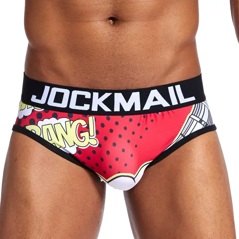 Mapaglarong masaya Sexy Men Underwear Print Underpants Ice silk Briefs Cueca Gay Male Panties Slip 21 Pattern design Shorts — image 30