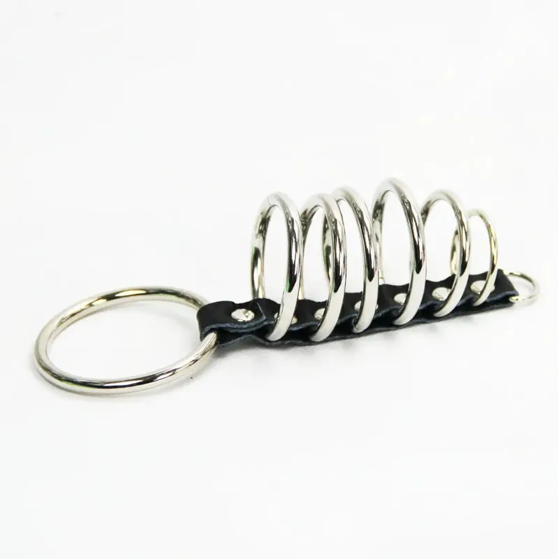 8Rings cock ring delay penis holder steel Fetish extender Ejacu Cage Bondage Impotence Erection Aid Sex aid Erectile Dysfunction — image 4