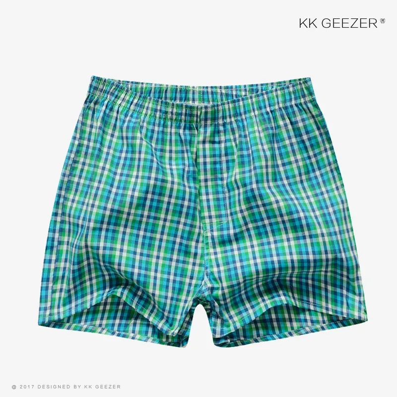 Herrunderkläder Boxerpläterade kalsonger 100 % bomull Shorts Herr Randiga trosor Lösa hög kvalitet Oversize Andas Dropshipping — image 16