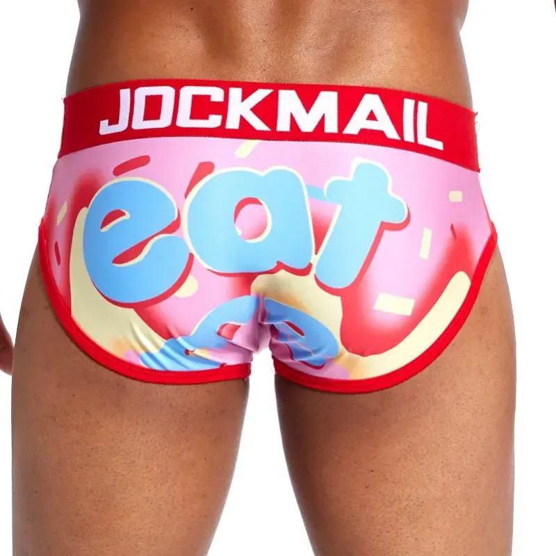 Mapaglarong masaya Sexy Men Underwear Print Underpants Ice silk Briefs Cueca Gay Male Panties Slip 21 Pattern design Shorts — image 29