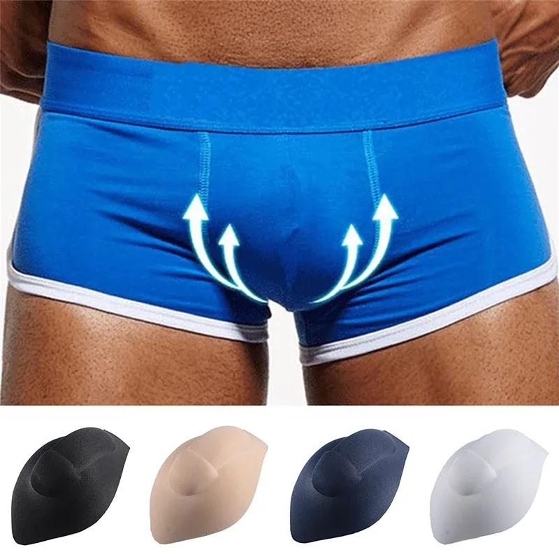 Roupa interior masculina roupa de banho cuecas bolsa dentro ampliar sexy esponja potenciador almofada proteção push up copo respirável multi cores — image 6
