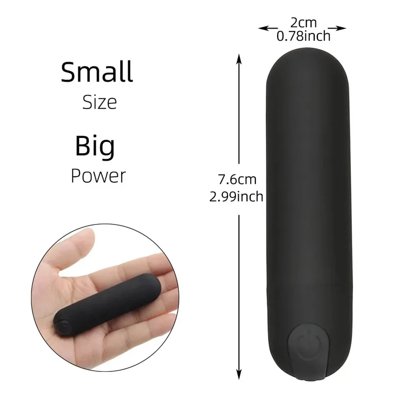 Powerful USB Charge Bullet Vibrator Clitoris Stimulator G-Spot Vagina Massage Adult Erotic Sex Toys For Woman Female Masturbator — image 4