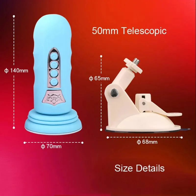 Tapadókorongos szexgép teleszkópos vibrátoros vibrátor, automata vagina masszírozó, péniszszívó szexjátékok nőknek felnőtt játék — image 4