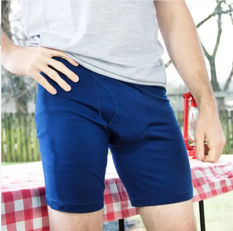Herr Merinoull Long Drop Boxershorts 100 % Merinoull Herr Underkläder Baslager 240G Herr Sportkalsonger Fitness Andas — image 7