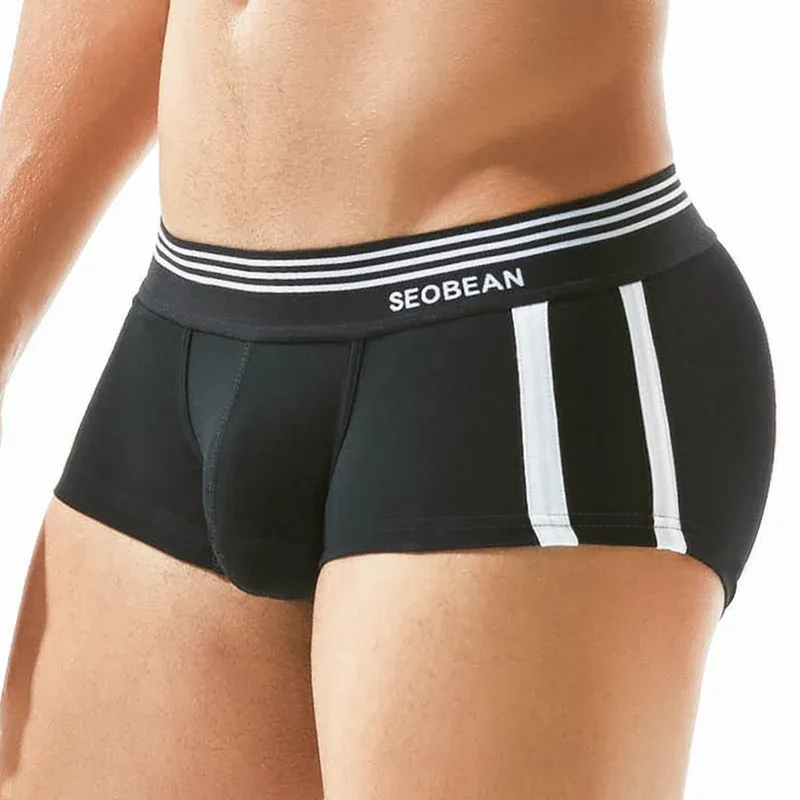 Men's Breathable Cotton Boxer Briefs U-Convex Pouch Low-Waist Comfortable Stretch Soft Underwear for Daily Casual — image 3