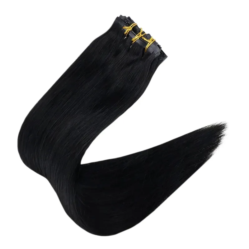 Full Shine Seamless Invisible Clip In Extensions Human Hair 8 τμχ 120g Remy Balayage Ξανθό Χρώμα — image 17