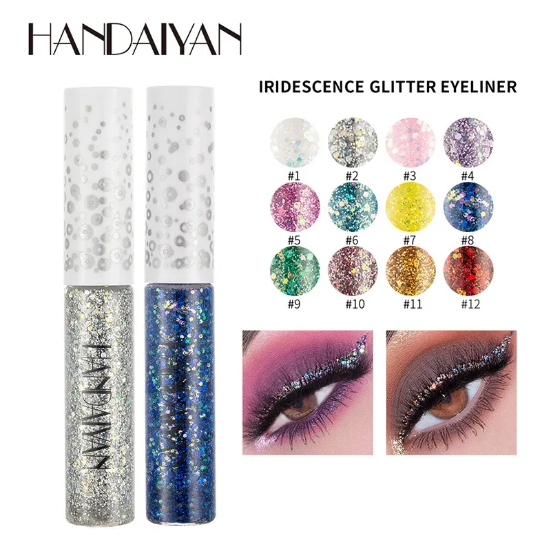 Νέα 12 χρώματα Diamond Glitter Liquid Eyeliner Ανθεκτικό Αδιάβροχο Μακιγιάζ Shimmer And Shine Eye Pencil Makeup Beauty Tools — image 2