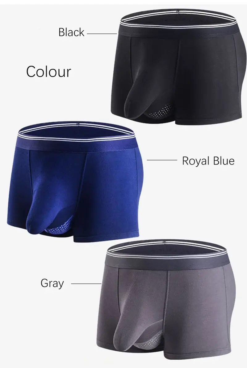 Plus Size Herr Sexig Separat Penis Pocket Boxershorts Andas Herr Underkläder Trosor Modal Herr Elephant Nose Kalsonger 3256802927192475 — image 11