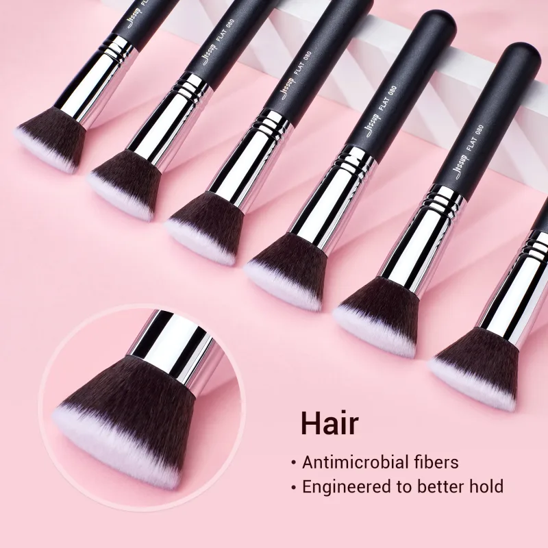 Jessup Foundation Brushes מברשת איפור פנים אבקת קונסילר סומק סימון סומק פלאף עגול שטוח לקרם נוזלי — image 5