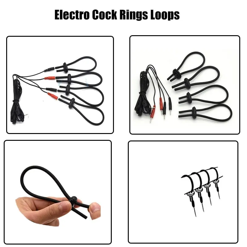 Electric Shock Penis Ring Penis Electro Stimulation Massage Cock Rings Medical Themed Toys For Men Adult Sex Product Accessories