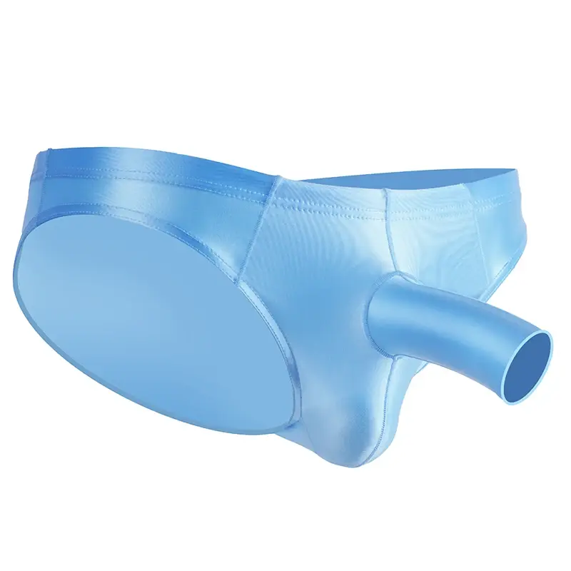 High Elastic Bikini Briefs gay Men's glossy underwear open Pouch Panties Men Smooth gay underwear — image 2