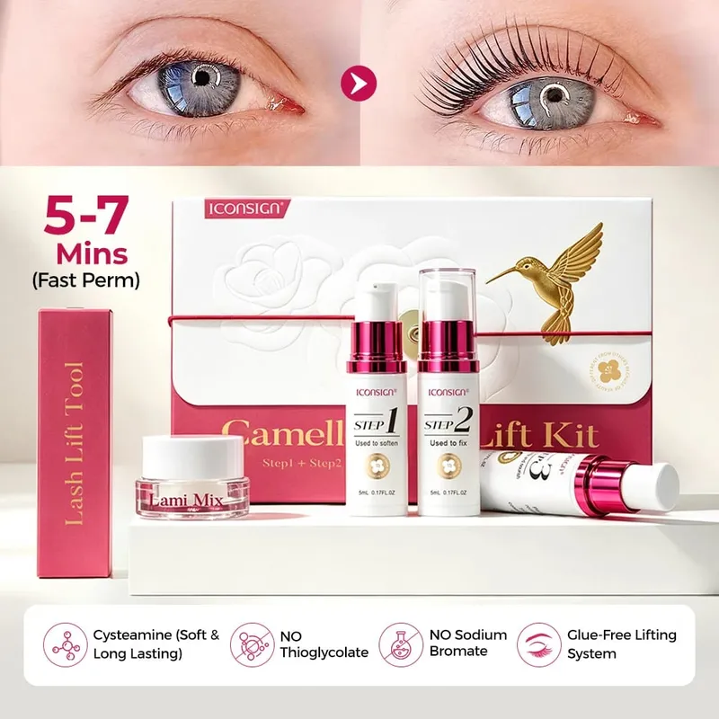 Système coréen de levage rapide des cils, sans colle, camélia, stratification des sourcils, Kit complet de maquillage, cosmétiques — image 2