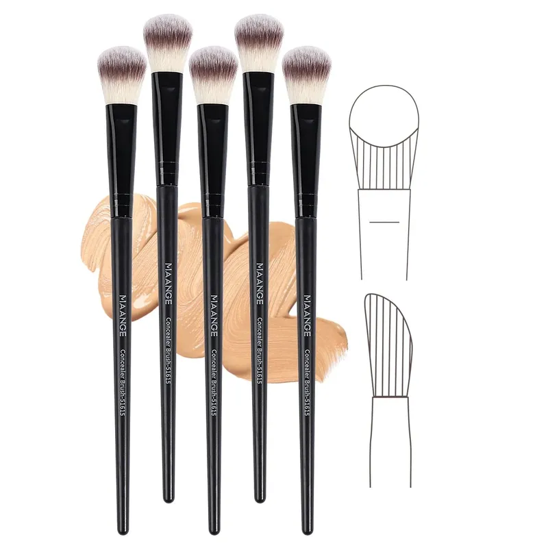 Pinceaux de maquillage pour le visage, 5 pièces, impeccables, poils doux, détails de maquillage, correcteur, cosmétique, outil de maquillage pour la beauté — image 2