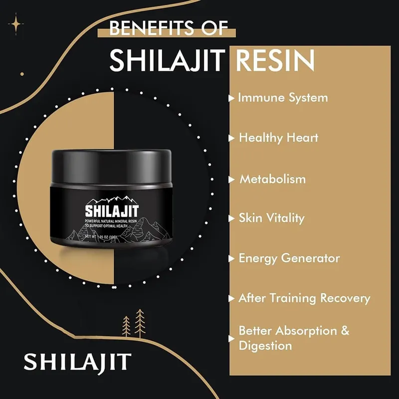 Eredeti szibériai tiszta shilajit fulvosavval és nyomelemekkel, valamint 85+ huminsav-kiegészítő gél energiával és immunrendszerrel — image 1