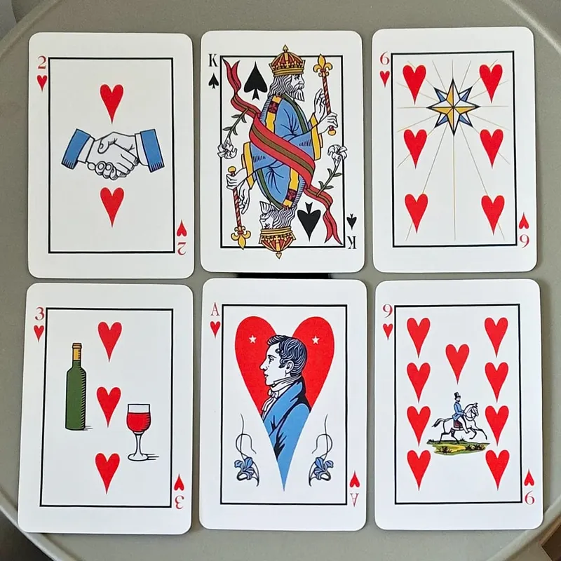 9*6cm The Playing Card Deck Vintage Art Fortune Telling & Divination Cards 54 Pcs Full Set Poker Deck Double-embossed — image 3